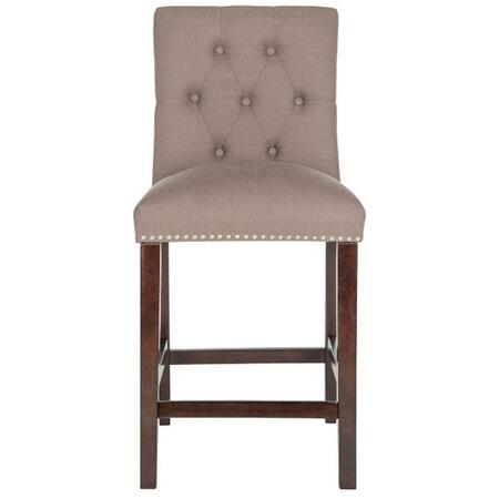 SAFAVIEH Norah Counterstool- Dark Taupe - 40 x 20 x 19 in. FOX6209B-SET2